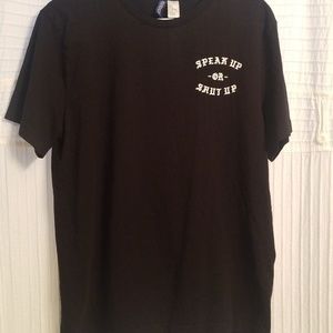 Mens t-shirt speak up or shut up